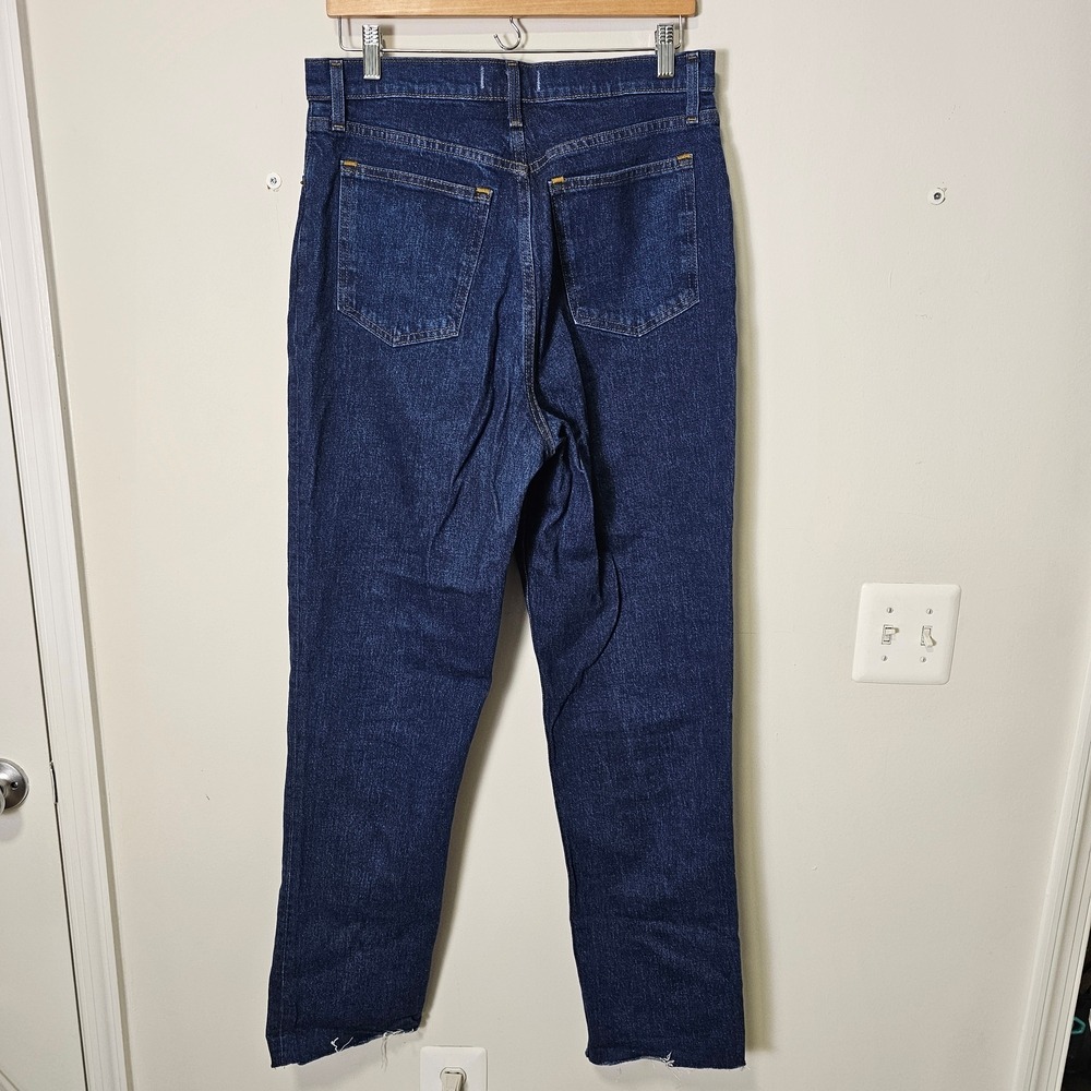 Abercrombie & Fitch 90s Straight Ultra High Rise Jeans 31/12L Dark Wash Denim ~ - Picture 2 of 8